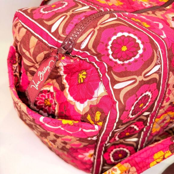 Vera Bradley Large Duffel Bag Carnaby Floral Quilted Cotton Travel Bag Vintage - Picture 4 of 10